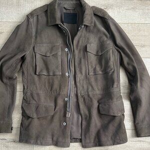 All Saints Courte Mens Nubuck Field Jacket, Like New, Size M